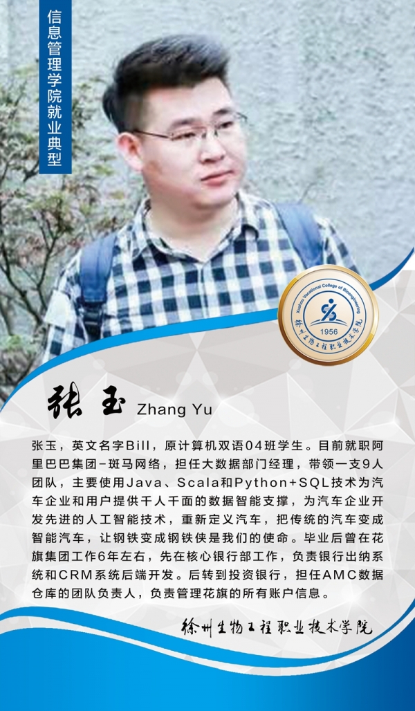张玉校友资料卡中的照片